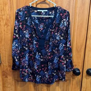 Collective Concepts Midnight Floral Blouse
